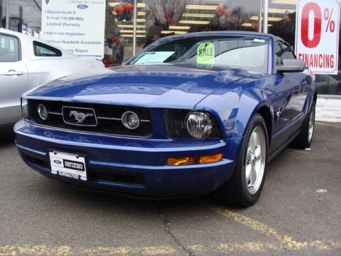 Vista Blue Metallic Ford Mustang V6 Premium Convertible.  Click to enlarge.