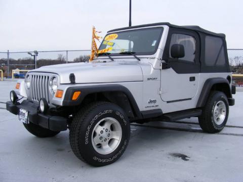 Bright Silver Metallic Jeep Wrangler Sport 4x4.  Click to enlarge.