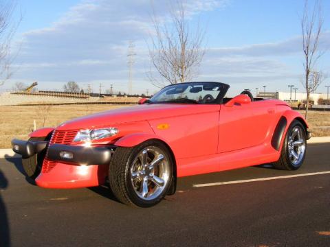 Red Plymouth Prowler Roadster.  Click to enlarge.