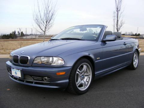 Steel Blue Metallic BMW 3 Series 330i Convertible.  Click to enlarge.