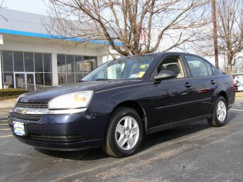 Dark Blue Metallic Chevrolet Malibu LS V6 Sedan.  Click to enlarge.