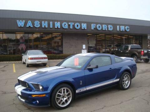 Vista Blue Metallic Ford Mustang Shelby GT500 Coupe.  Click to enlarge.