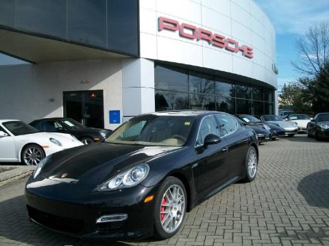 Basalt Black Metallic Porsche Panamera Turbo.  Click to enlarge.
