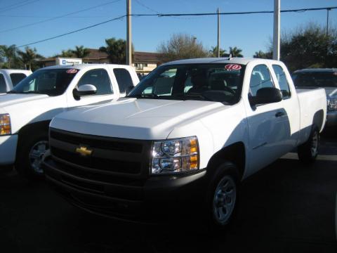 Summit White Chevrolet Silverado 1500 Extended Cab.  Click to enlarge.