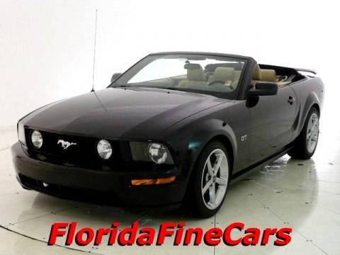 Black Ford Mustang GT Premium Convertible.  Click to enlarge.