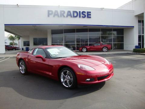 Crystal Red Metallic Chevrolet Corvette Coupe.  Click to enlarge.