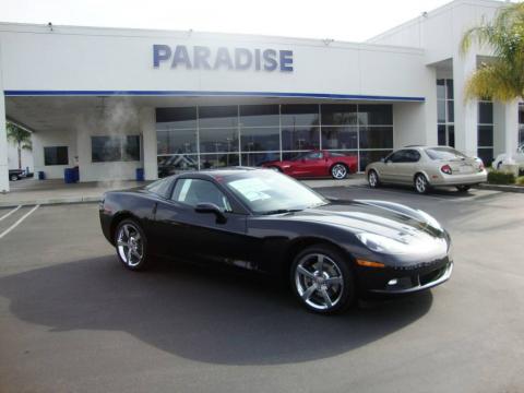 Black Chevrolet Corvette Coupe.  Click to enlarge.