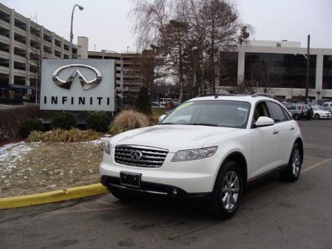 Ivory White Pearl Infiniti FX 35 AWD.  Click to enlarge.
