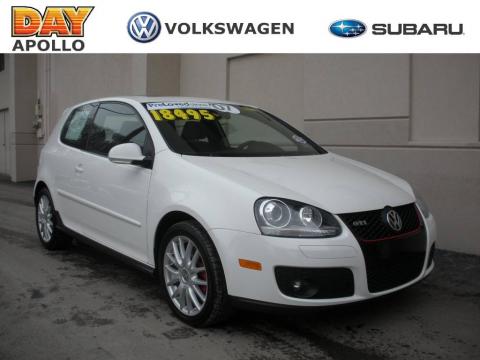 Candy White Volkswagen GTI 2 Door.  Click to enlarge.
