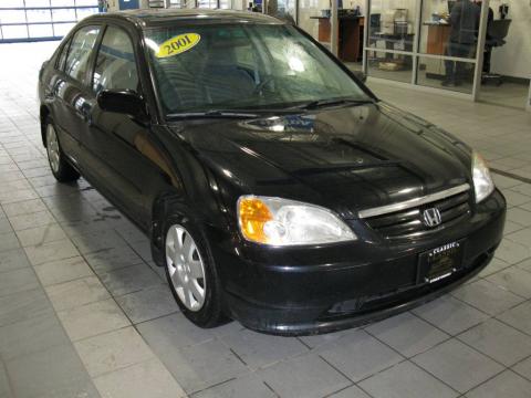 Nighthawk Black Pearl Honda Civic EX Sedan.  Click to enlarge.