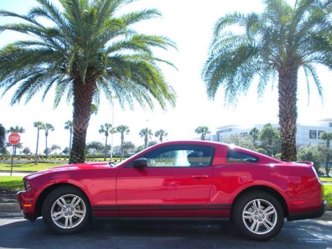 Torch Red Ford Mustang V6 Coupe.  Click to enlarge.
