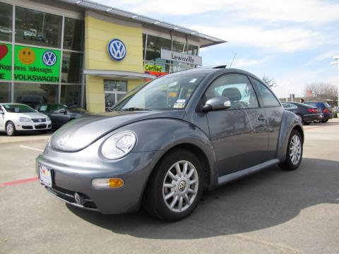 Platinum Grey Metallic Volkswagen New Beetle GLS Coupe.  Click to enlarge.