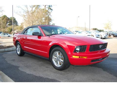 Torch Red Ford Mustang V6 Deluxe Convertible.  Click to enlarge.