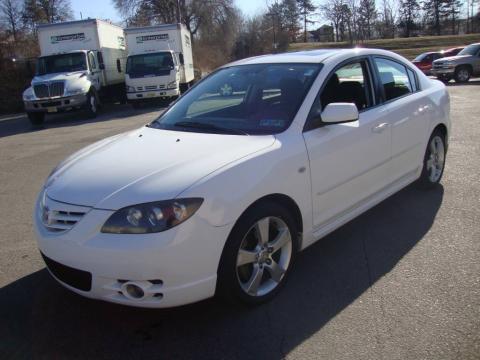 Rally White Mazda MAZDA3 s Sedan.  Click to enlarge.