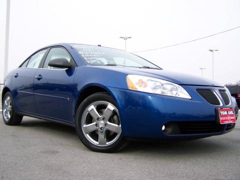 Electric Blue Metallic Pontiac G6 GT Sedan.  Click to enlarge.