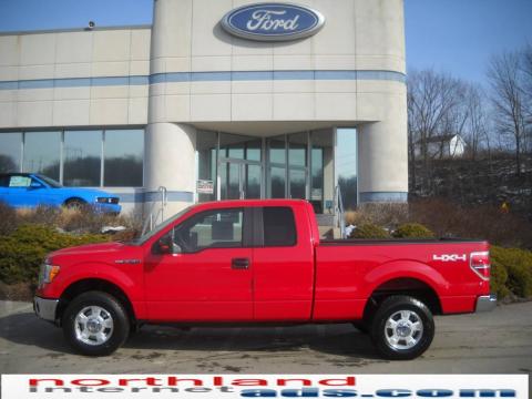 Vermillion Red Ford F150 XLT SuperCab 4x4.  Click to enlarge.