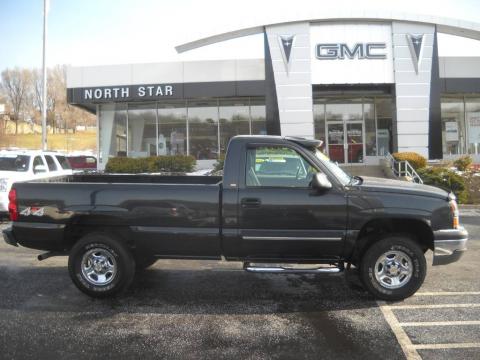 Dark Gray Metallic Chevrolet Silverado 1500 Regular Cab 4x4.  Click to enlarge.
