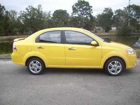 Summer Yellow Chevrolet Aveo LT Sedan.  Click to enlarge.