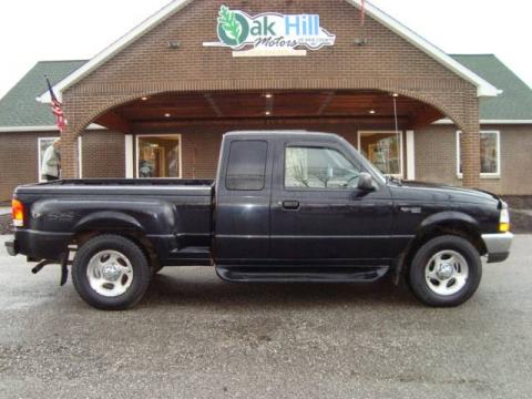Black Clearcoat Ford Ranger XLT Extended Cab 4x4.  Click to enlarge.