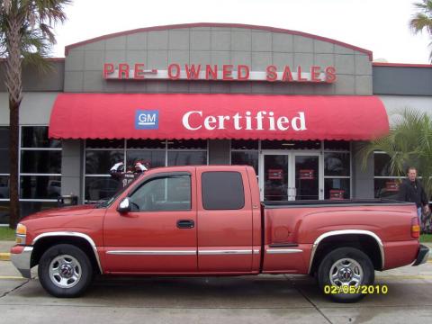 Sunset Orange Metallic GMC Sierra 1500 SLE Extended Cab.  Click to enlarge.