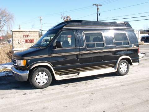 Black Ford E Series Van E150 Passenger Conversion.  Click to enlarge.