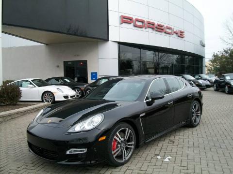 Black Porsche Panamera Turbo.  Click to enlarge.