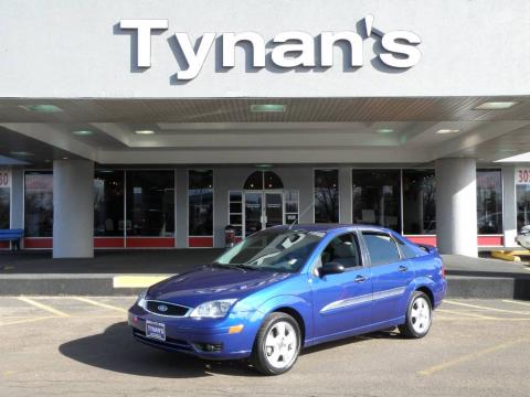 Sonic Blue Metallic Ford Focus ZX4 SES Sedan.  Click to enlarge.