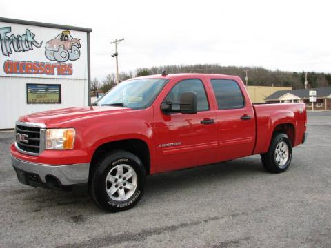 Fire Red GMC Sierra 1500 SLT Crew Cab 4x4.  Click to enlarge.
