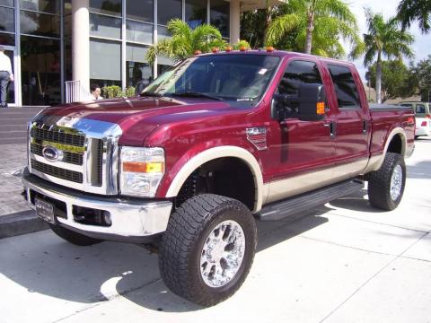Dark Toreador Red Ford F250 Super Duty Lariat Crew Cab 4x4. Click to enlarge. Dark Toreador Red Ford F250 Super Duty Lariat Crew Cab 4x4. Click to enlarge.