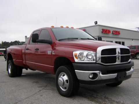 Inferno Red Crystal Pearl Dodge Ram 3500 ST Quad Cab 4x4 Dually.  Click to enlarge.