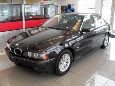 Jet Black BMW 5 Series 530i Sedan.  Click to enlarge.