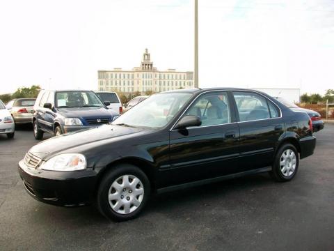 Flamenco Black Pearl Honda Civic LX Sedan.  Click to enlarge.