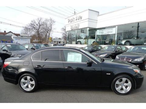 Jet Black BMW 5 Series 530i Sedan.  Click to enlarge.