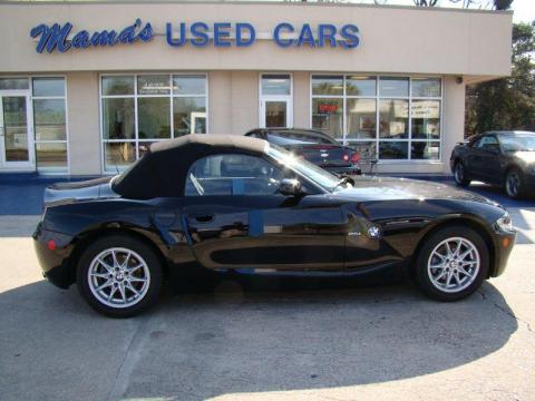 Jet Black BMW Z4 2.5i Roadster.  Click to enlarge.
