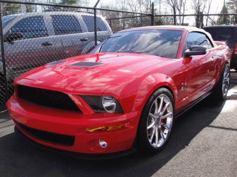 Torch Red Ford Mustang Shelby GT500 Convertible.  Click to enlarge.