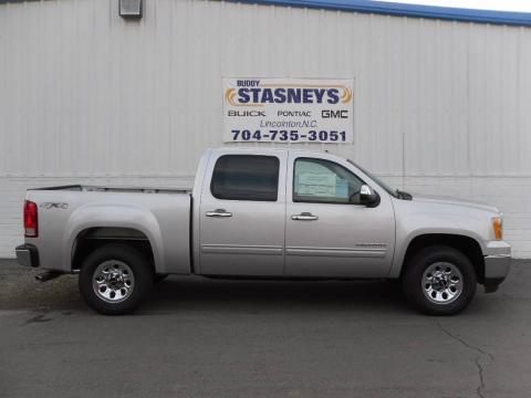 Pure Silver Metallic GMC Sierra 1500 SLE Crew Cab 4x4.  Click to enlarge.