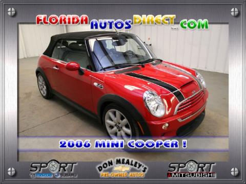 Chili Red Mini Cooper S Convertible.  Click to enlarge.