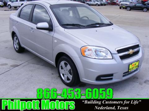 Cosmic Silver Chevrolet Aveo LS Sedan.  Click to enlarge.