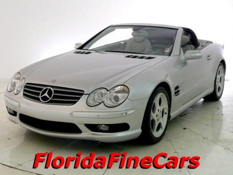 Brilliant Silver Metallic Mercedes-Benz SL 500 Roadster.  Click to enlarge.