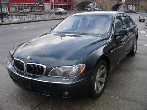 Deep Green Metallic BMW 7 Series 750i Sedan.  Click to enlarge.