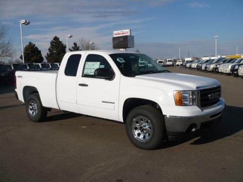Summit White GMC Sierra 1500 SL Extended Cab 4x4.  Click to enlarge.