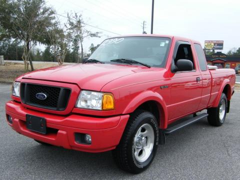 Bright Red Ford Ranger XLT SuperCab.  Click to enlarge.