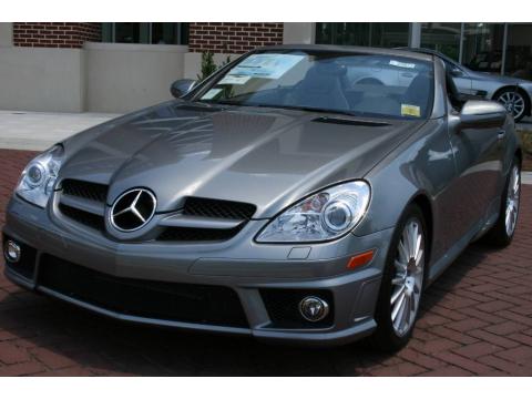 Palladium Silver Metallic Mercedes-Benz SLK 350 Roadster.  Click to enlarge.