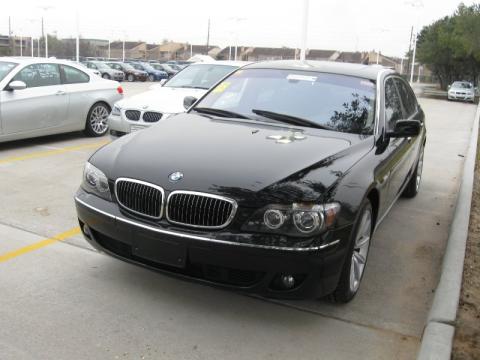 Jet Black BMW 7 Series 750Li Sedan.  Click to enlarge.