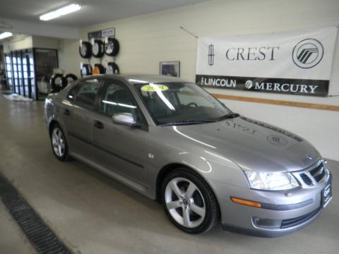 Steel Gray Metallic Saab 9-3 Linear Sedan.  Click to enlarge.
