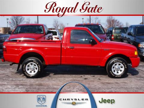 Torch Red Ford Ranger Edge Regular Cab.  Click to enlarge.