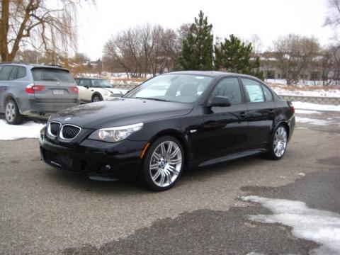 Jet Black BMW 5 Series 550i Sedan.  Click to enlarge.
