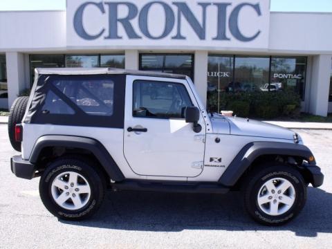 Bright Silver Metallic Jeep Wrangler X 4x4.  Click to enlarge.
