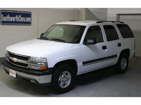 Summit White Chevrolet Tahoe LS 4x4.  Click to enlarge.