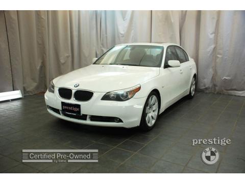 Alpine White BMW 5 Series 530i Sedan.  Click to enlarge.